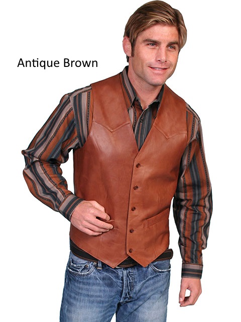 (image for) Lambskin button front vest